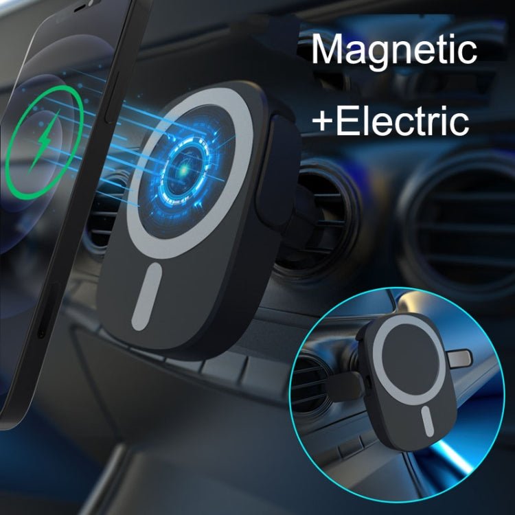 15W Intelligent Car Magnetic Wireless Charging Stand For IPhone 12 / 13 Series (Black) - Eurekaonline