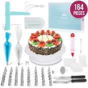 164 in 1 Cake Turntable Set Stainless Steel Decorating Mouth Baking Tools - Eurekaonline