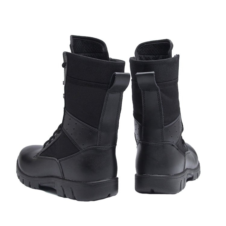 17 Outdoor Sports Wear-resistant Training Boots High-top Hiking Boots, Spec: Cowhide Wool(44) - Eurekaonline