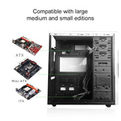 1728 USB 3.0 Main Chassis 440x180x480mm Micro-ATX / ATX PC PC Desktop Game Computer Case(Black) - Eurekaonline