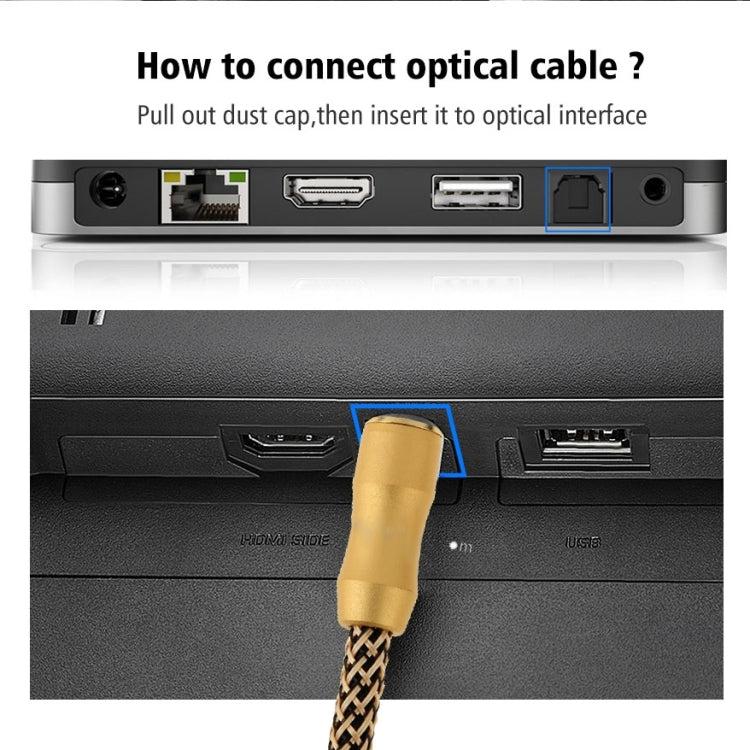 1m Length Digital Audio Optical Fiber Cable Toslink M to M, OD:6.0mm - Eurekaonline