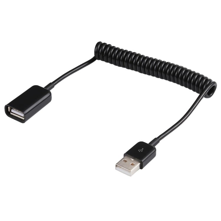 1m USB-A Male to USB-A Female Spring Coiled Cable - Eurekaonline