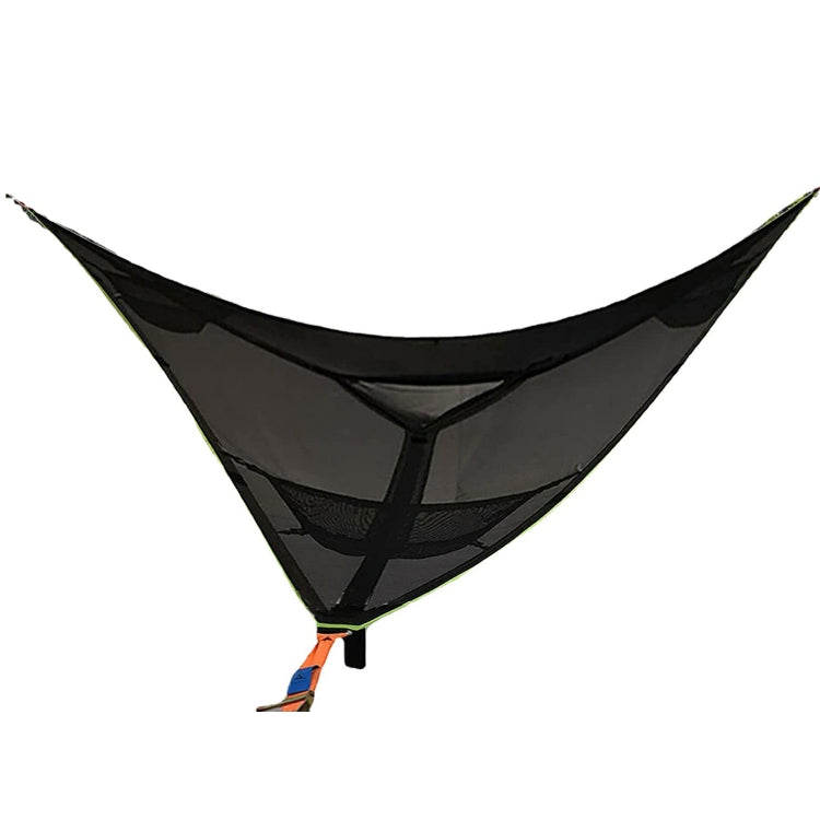 2.8m Family Outdoor Portable Aerial Tent Multi-person Camping Triangle Hammock(Black) Eurekaonline