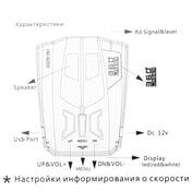 2 in 1 (360 Degrees Laser Full-Band Scanning Advanced Radar Detectors / Laser Defense Systems & GPS Location), Built-in Loud Speaker, Russia Language Only - Eurekaonline
