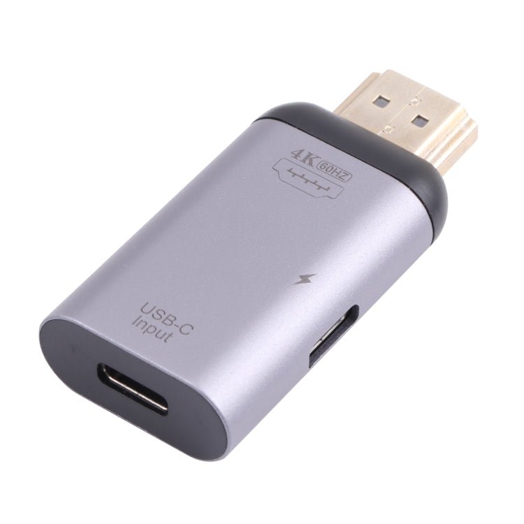 2 in 1 4K 60Hz HDMI Male to USB-C / Type-C Charging + USB-C / Type-C Female Adapter - Eurekaonline