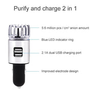 2 in 1 Car Negative-ion Aromatherapy Air Purifier Humidifier + Dual USB Port Car Charger (Gold) - Eurekaonline