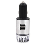 2 in 1 Car Negative-ion Aromatherapy Air Purifier Humidifier + Dual USB Port Car Charger (Silver) - Eurekaonline