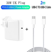 2 in 1 PD 30W USB-C / Type-C + 3A PD 3.0 USB-C / Type-C to USB-C / Type-C Fast Charge Data Cable Set, Cable Length: 2m, UK Plug - Eurekaonline