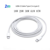 2 in 1 PD 30W USB-C / Type-C + 3A PD 3.0 USB-C / Type-C to USB-C / Type-C Fast Charge Data Cable Set, Cable Length: 2m, UK Plug - Eurekaonline