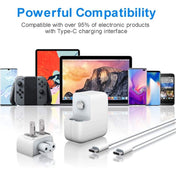 2 in 1 PD3.0 30W USB-C / Type-C Travel Charger with Detachable Foot + PD3.0 3A USB-C / Type-C to USB-C / Type-C Fast Charge Data Cable Set, Cable Length: 2m, US Plug - Eurekaonline