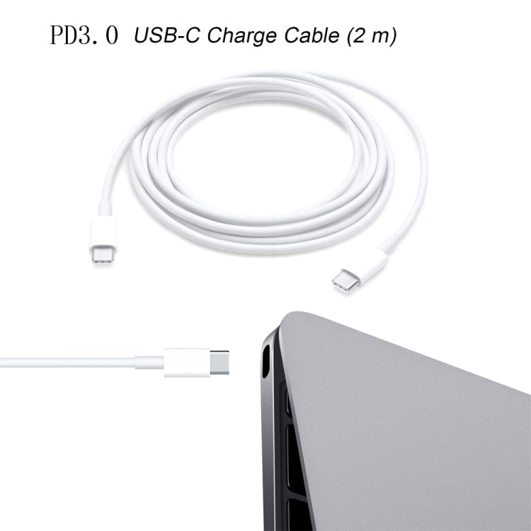 2 in 1 PD3.0 30W USB-C / Type-C Travel Charger with Detachable Foot + PD3.0 3A USB-C / Type-C to USB-C / Type-C Fast Charge Data Cable Set, Cable Length: 2m, US Plug - Eurekaonline