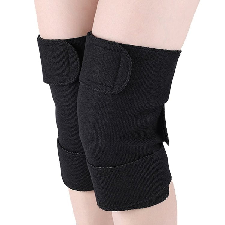 2 PCS 035 Self-heating Knee Pads Adjustable Magnetic Knee Pads (Black) - Eurekaonline