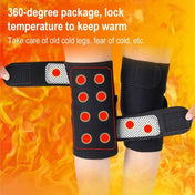 2 PCS 035 Self-heating Knee Pads Adjustable Magnetic Knee Pads (Black) - Eurekaonline
