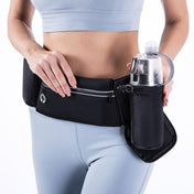2 PCS 7 inch Outdoor Mountaineering Waist Bag Running Fitness Water Bottle Large Capacity Storage Bag(Black) - Eurekaonline