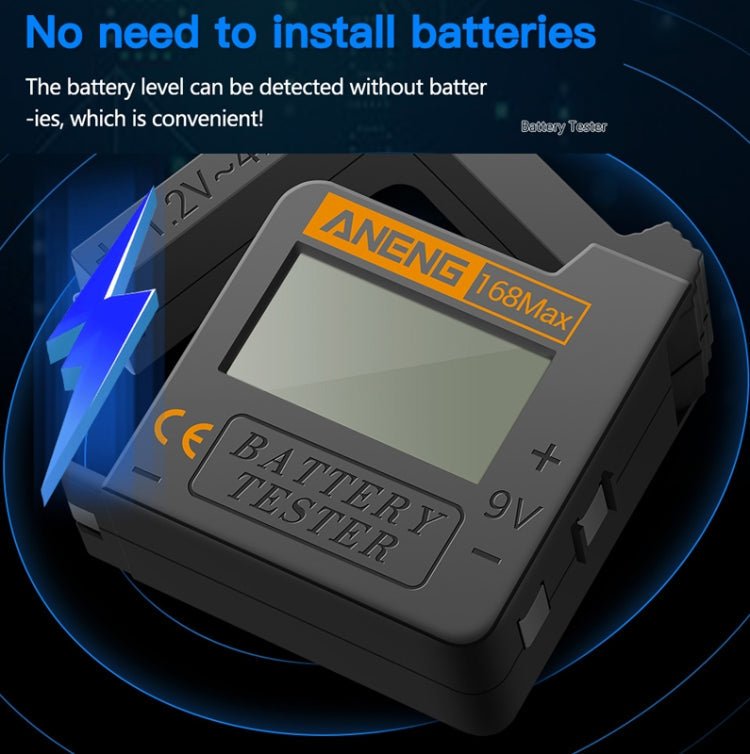 2 PCS ANENG 168MAX Portable Battery Tester High-Precision Battery Power Tester Battery Capacity Tester - Eurekaonline