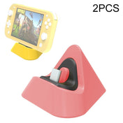 2 PCS DOBE TNS-19062 Host Charging Bottom Portable Triangle Game Console Charger For Switch / Lite(Coral Red) - Eurekaonline