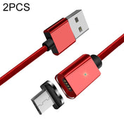 2 PCS ESSAGER Smartphone Fast Charging and Data Transmission Magnetic Cable with Micro USB Magnetic Head, Cable Length: 2m(Red) - Eurekaonline