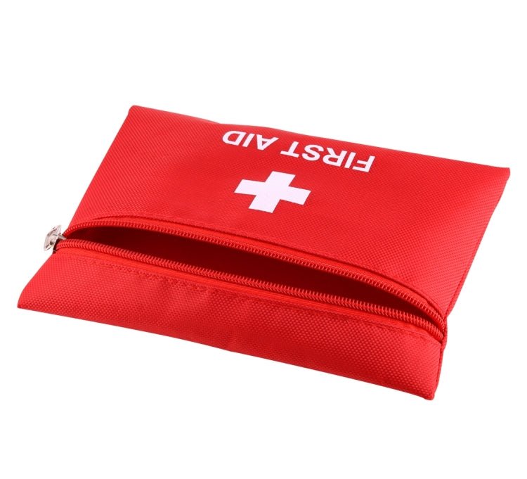 2 PCS Portable First Aid Kit with Bag, Includes Sanitizing Pads, Gauzes, Scissors,Band-aids and Tweezers, Random Color Delivery - Eurekaonline