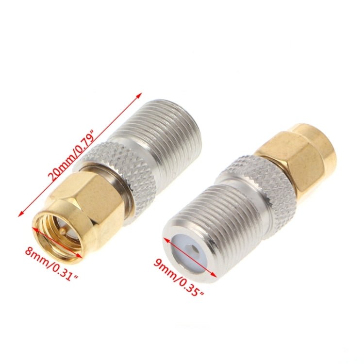 2 PCS SMA Female to F Female RF Coaxial Connector - Eurekaonline