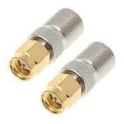 2 PCS SMA Female to F Female RF Coaxial Connector - Eurekaonline