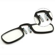 2 PCS TR90 Pince-nez Reading Glasses Presbyopic Glasses with Portable Box, Degree:+3.50D(Black) - Eurekaonline