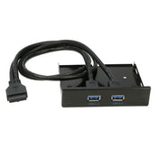 2-Port USB 3.0 3.5 inch Front Panel Data Hub for PC - Eurekaonline