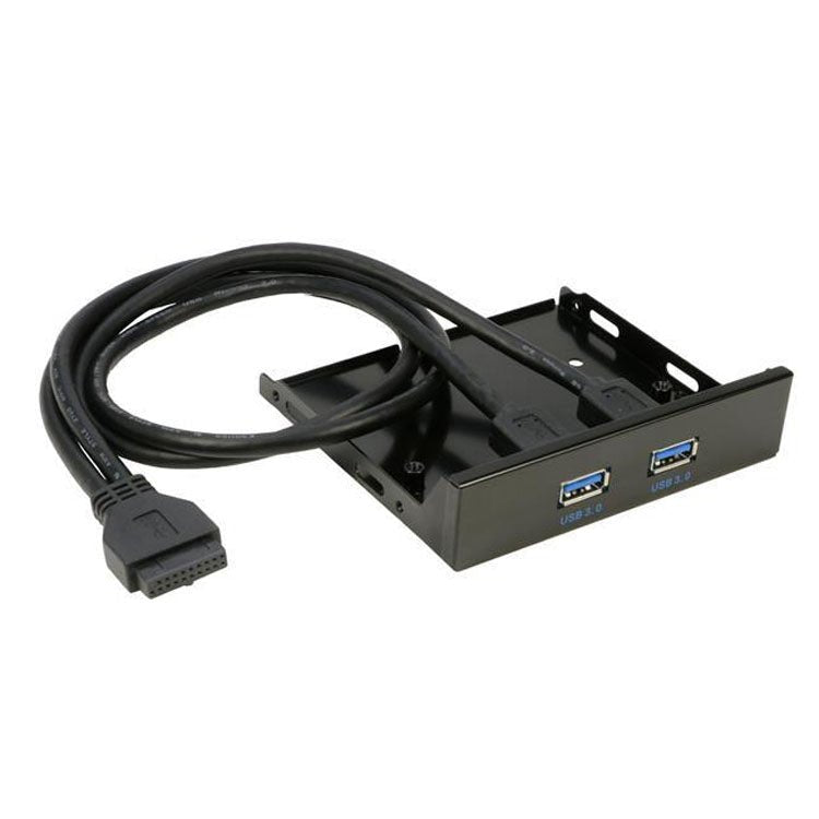 2-Port USB 3.0 3.5 inch Front Panel Data Hub for PC - Eurekaonline