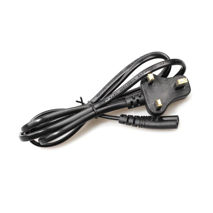 2 Prong Style Small UK Notebook Power Cord, Length: 1.2M(Black) - Eurekaonline