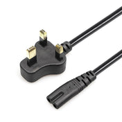 2 Prong Style Small UK Notebook Power Cord, Length: 1.2M(Black) - Eurekaonline