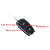 2 Set Universal Sound And Light Car Alarm 12V Vehicle Alarm System Bullet Key Remote Control - Eurekaonline