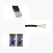 2 Sets RJ45 Network Signal Splitter Upoe Separation Cable, Style:U-02 3 Crystal Heads + 1 Female - Eurekaonline