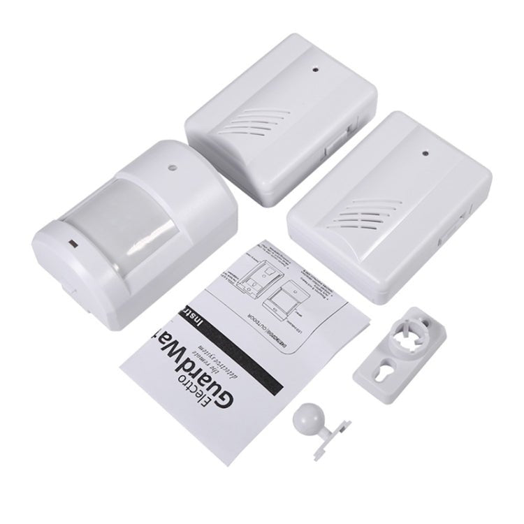 2 to 1 PIR Infrared Sensors Wireless Doorbell Alarm Detector for Home / Office - Eurekaonline