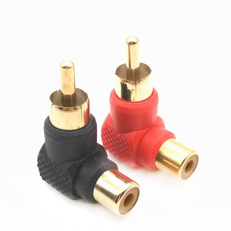 20 PCS / 10 Pairs L-shaped Lotus RCA Right Angle Elbow RCA Male to Female Audio Adapter(Color Random Delivery) Eurekaonline
