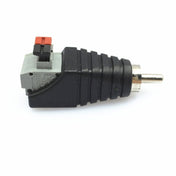 20 PCS RCA Lotus Audio Connector Press Type RCA Male Head Solder-free AV Lotus Head Button(Black) - Eurekaonline