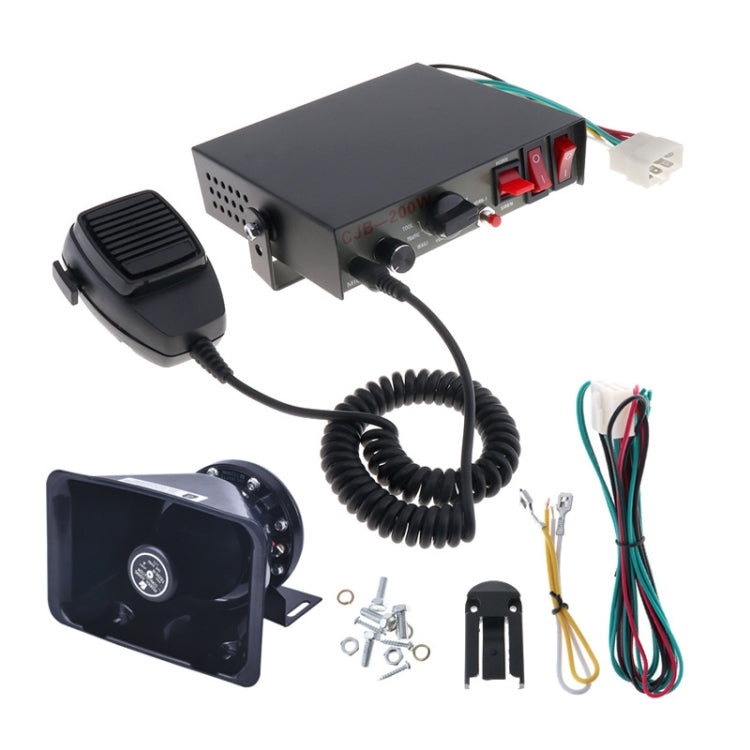 200W 12/24V Car Alert Host With Shoutlers 9 Sound Car Alarm Speaker Eurekaonline