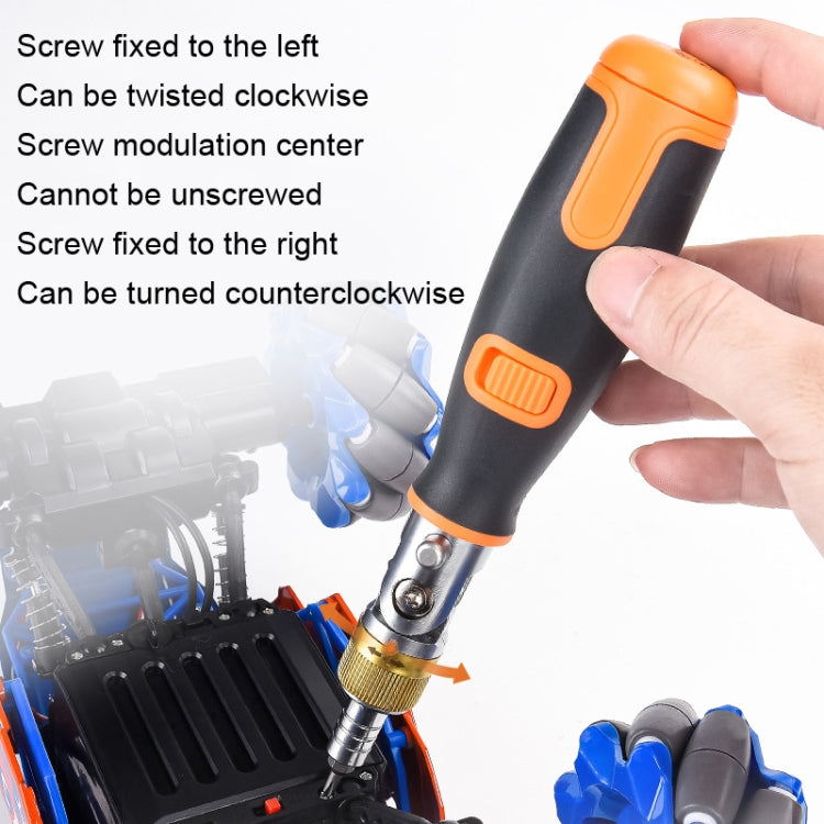 2050C Portable 10 In 1 Hidden Bits Multi-angle Ratchet Corner Screwdriver Set(Gray) Eurekaonline