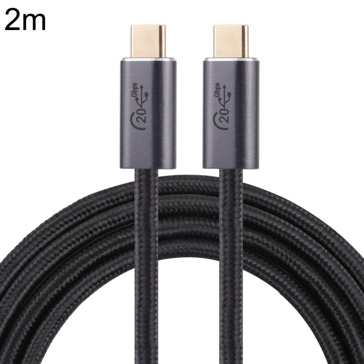  Type-C Male Braided Data Cable, Cable Length:2m(Black) Eurekaonline