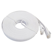 20m CAT6 Ultra-thin Flat Ethernet Network LAN Cable, Patch Lead RJ45 (White) Eurekaonline