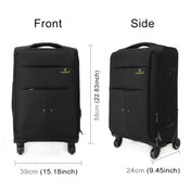 24 inch Oxford Cloth Universal Wheel Travel Password Draw-bar Box Luggage Carrier(Black) Eurekaonline