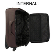 24 inch Oxford Cloth Universal Wheel Travel Password Draw-bar Box Luggage Carrier(Coffee) Eurekaonline