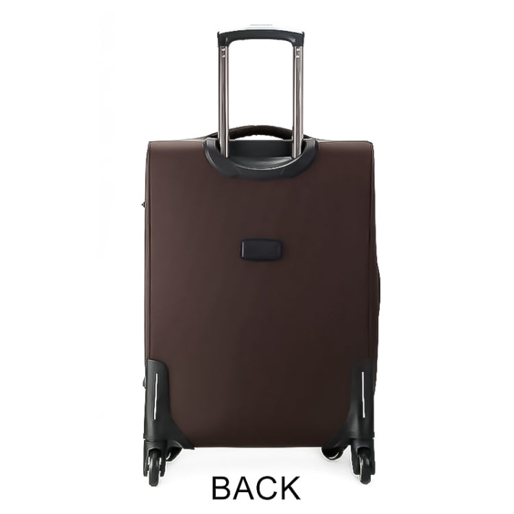 24 inch Oxford Cloth Universal Wheel Travel Password Draw-bar Box Luggage Carrier(Coffee) Eurekaonline