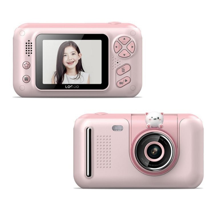 2.4 Inch Children HD Reversible Photo SLR Camera, Color: Pink - Eurekaonline