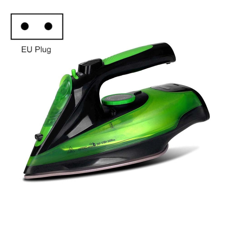 2400W Household Wireless Iron Handheld Steam Iron Garment Steamer,EU Plug(Green) Eurekaonline
