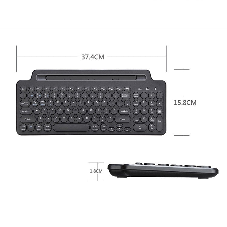 2.4G Bluetooth Wireless Keyboard With Card Slot Bracket With Touchpad - Eurekaonline