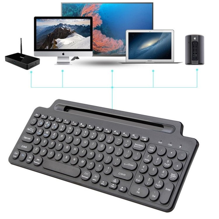 2.4G Bluetooth Wireless Keyboard With Card Slot Bracket With Touchpad - Eurekaonline