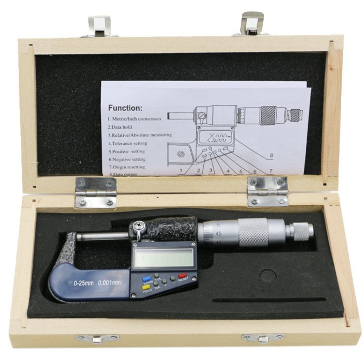 25-50mm Electronic Digital Micrometer (resolution 0.001mm) Eurekaonline