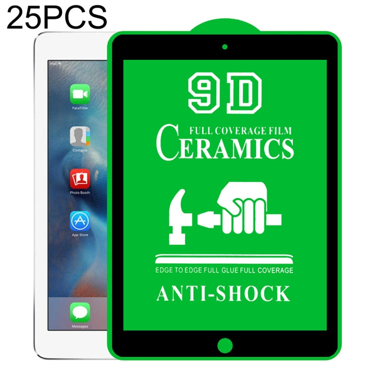 25 PCS 9D Full Screen Full Glue Ceramic Film For iPad Air / Air 2 9.7 inch Eurekaonline