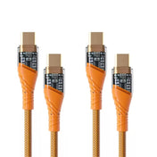 2pcs 65W USB-C / Type-C to Type-C Transparent Fast Charging Data Cable, Length: 1m(Orange) Eurekaonline