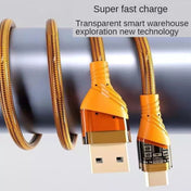 2pcs 65W USB-C / Type-C to Type-C Transparent Fast Charging Data Cable, Length: 1m(Orange) Eurekaonline