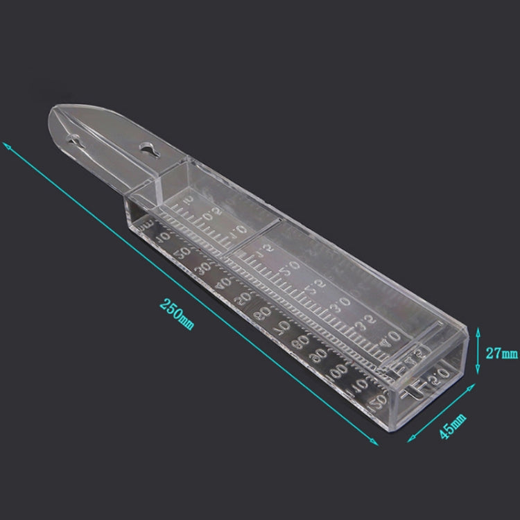 2pcs Plastic Transparent Outdoor Garden Rain Gauge Measuring Tool(25x4.5x2.7cm) Eurekaonline